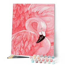 Laden Sie das Bild in den Galerie-Viewer, Malen nach Zahlen für Erwachsene | Rosaroter Flamingo | Figured'Art
