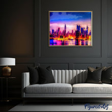 Laden Sie das Bild in den Galerie-Viewer, Malen nach Zahlen Erwachsene Stadt der Nacht Figured'Art