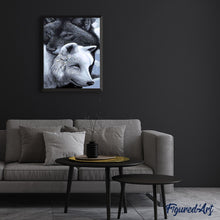Laden Sie das Bild in den Galerie-Viewer, Malen nach Zahlen für Erwachsene | Wölfe in schwarzweiss | Figured'Art