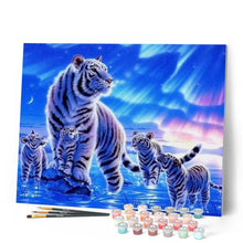 Laden Sie das Bild in den Galerie-Viewer, Malen nach Zahlen für Erwachsene | Tiger im Sonnenaufgang | Figured'Art