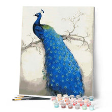 Laden Sie das Bild in den Galerie-Viewer, Malen nach Zahlen für Erwachsene | Schöner Pfau | Figured'Art