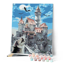 Laden Sie das Bild in den Galerie-Viewer, Malen nach Zahlen für Erwachsene | Schloss und Wolf | Figured'Art