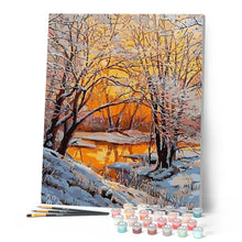Laden Sie das Bild in den Galerie-Viewer, Malen nach Zahlen für Erwachsene | Bäume im Winter | Figured'Art