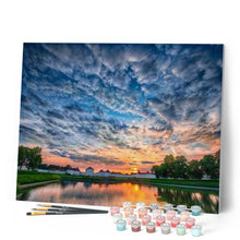 Laden Sie das Bild in den Galerie-Viewer, Malen nach Zahlen für Erwachsene | Sonnenuntergang am See | Figured'Art