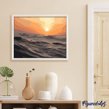 Laden Sie das Bild in den Galerie-Viewer, Malen nach Zahlen für Erwachsene | Wüste bei Sonnenuntergang | Figured'Art