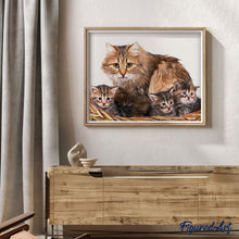 Laden Sie das Bild in den Galerie-Viewer, Malen nach Zahlen für Erwachsene | Katze und ihre Jungen | Figured'Art