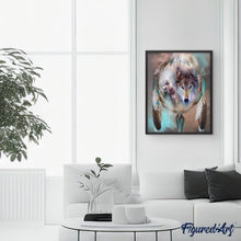 Laden Sie das Bild in den Galerie-Viewer, Malen nach Zahlen für Erwachsene | Wölfe und Federn | Figured'Art