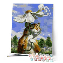 Laden Sie das Bild in den Galerie-Viewer, Malen nach Zahlen für Erwachsene | Chat und Marguerite | Figured'Art