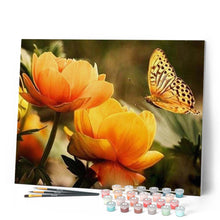 Laden Sie das Bild in den Galerie-Viewer, Malen nach Zahlen Erwachsene Blumen und Schmetterling Figured'Art