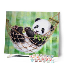 Laden Sie das Bild in den Galerie-Viewer, Malen nach Zahlen für Erwachsene | Panda in Hängematte | Figured'Art