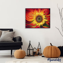 Laden Sie das Bild in den Galerie-Viewer, Malen nach Zahlen für Erwachsene | Künstlerische Sonnenblume | Figured'Art