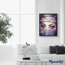 Laden Sie das Bild in den Galerie-Viewer, Malen nach Zahlen für Erwachsene | Verschleierte Frau | Figured'Art