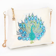 Laden Sie das Bild in den Galerie-Viewer, Diamond Painting Handtasche - Kristall Pfau