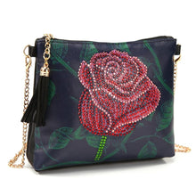 Laden Sie das Bild in den Galerie-Viewer, Diamond Painting Handtasche - Mitternachtsrose