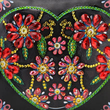 Laden Sie das Bild in den Galerie-Viewer, Diamond Painting Handtasche - Mitternachts Herzstrauß