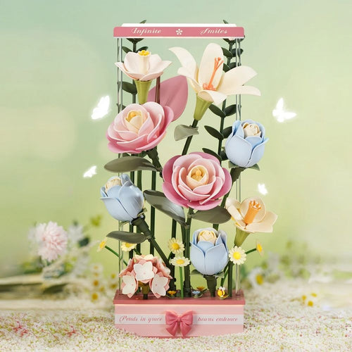 3D Puzzle - Blühende Blumenstrauß-Box