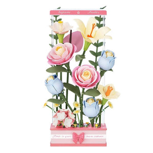 3D Puzzle - Blühende Blumenstrauß-Box
