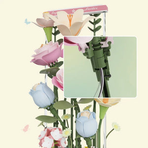 3D Puzzle - Blühende Blumenstrauß-Box