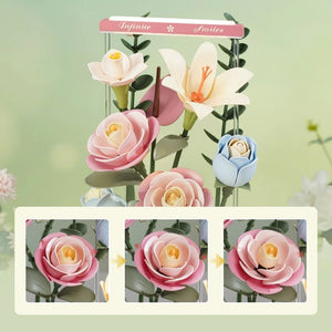 3D Puzzle - Blühende Blumenstrauß-Box
