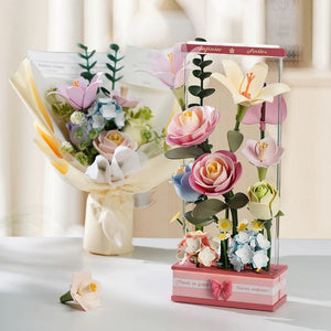 3D Puzzle - Blühende Blumenstrauß-Box