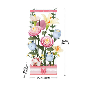 3D Puzzle - Blühende Blumenstrauß-Box