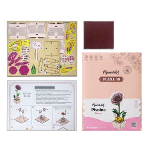 3D Puzzle - Pfingstrose