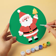 Laden Sie das Bild in den Galerie-Viewer, Mini Serie Malen nach Zahlen - Scheiben Ø20cm (6 Stück) - Weihnachtsmann-Momente