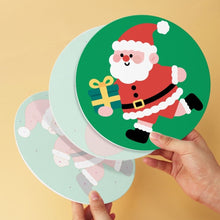 Laden Sie das Bild in den Galerie-Viewer, Mini Serie Malen nach Zahlen - Scheiben Ø20cm (6 Stück) - Weihnachtsmann-Momente