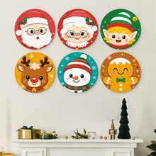 Laden Sie das Bild in den Galerie-Viewer, Mini Serie Malen nach Zahlen - Scheiben Ø20cm (6 Stück) - Festliches Figuren-Set