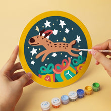 Laden Sie das Bild in den Galerie-Viewer, Mini Serie Malen nach Zahlen - Scheiben Ø20cm (6 Stück) - Bunte Weihnachten