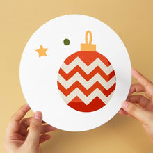 Laden Sie das Bild in den Galerie-Viewer, Mini Serie Malen nach Zahlen - Scheiben Ø20cm (6 Stück) - Scharlachrote Weihnachten