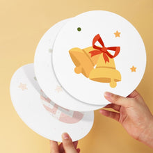Laden Sie das Bild in den Galerie-Viewer, Mini Serie Malen nach Zahlen - Scheiben Ø20cm (6 Stück) - Scharlachrote Weihnachten