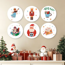 Laden Sie das Bild in den Galerie-Viewer, Mini Serie Malen nach Zahlen - Scheiben Ø20cm (6 Stück) - Weihnachtszauber 2