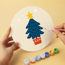 Laden Sie das Bild in den Galerie-Viewer, Mini Serie Malen nach Zahlen - Scheiben Ø20cm (6 Stück) - Vintage-Weihnachtsspielzeug