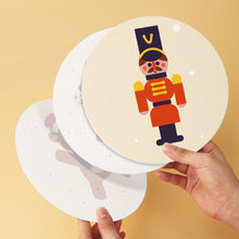 Laden Sie das Bild in den Galerie-Viewer, Mini Serie Malen nach Zahlen - Scheiben Ø20cm (6 Stück) - Vintage-Weihnachtsspielzeug