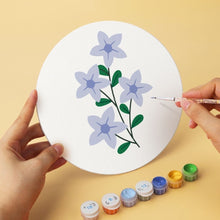 Laden Sie das Bild in den Galerie-Viewer, Mini Serie Malen nach Zahlen - Scheiben Ø20cm (6 Stück) - Botanische Porträts