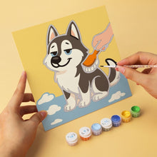 Laden Sie das Bild in den Galerie-Viewer, Mini Serie Malen nach Zahlen 20x20 cm (6 Stück) - Husky-Geist
