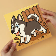 Laden Sie das Bild in den Galerie-Viewer, Mini Serie Malen nach Zahlen 20x20 cm (6 Stück) - Husky-Geist