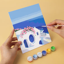 Laden Sie das Bild in den Galerie-Viewer, Mini Serie Malen nach Zahlen 15x20 cm (6 Stück) - Griechische Postkarte