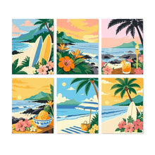 Laden Sie das Bild in den Galerie-Viewer, Mini Serie Malen nach Zahlen 15x20 cm (6 Stück) - Endloser Sommer Figured'Art