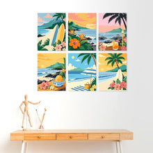 Laden Sie das Bild in den Galerie-Viewer, Mini Serie Malen nach Zahlen 15x20 cm (6 Stück) - Endloser Sommer