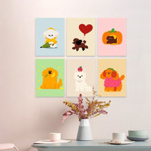 Laden Sie das Bild in den Galerie-Viewer, Mini Serie Malen nach Zahlen 15x20 cm (6 Stück) - Flauschige Freunde