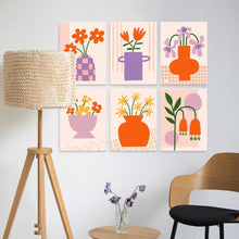 Laden Sie das Bild in den Galerie-Viewer, Mini Serie Malen nach Zahlen 15x20 cm (6 Stück) - Muster und Blütenblätter