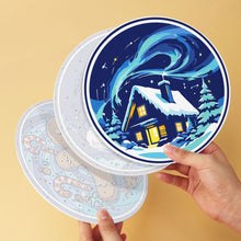 Laden Sie das Bild in den Galerie-Viewer, Mini Serie Malen nach Zahlen - Scheiben Ø20cm (6 Stück) - Winterwunder