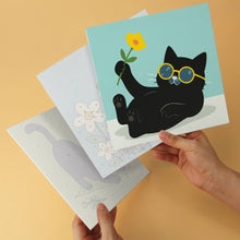 Laden Sie das Bild in den Galerie-Viewer, Mini Serie Malen nach Zahlen 20x20 cm (6 Stück) - Katzen und Blumen