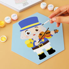 Laden Sie das Bild in den Galerie-Viewer, Mini Serie Malen nach Zahlen - Sechsecke (6 Stück) - Fröhliche kleine Figuren