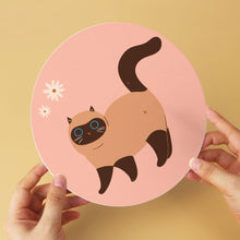 Laden Sie das Bild in den Galerie-Viewer, Mini Serie Malen nach Zahlen - Scheiben Ø20cm (6 Stück) - Die neugierigen Katzen