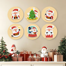 Laden Sie das Bild in den Galerie-Viewer, Mini Serie Malen nach Zahlen - Scheiben Ø20cm (6 Stück) - Weihnachtszauber