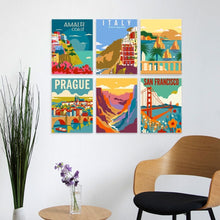 Laden Sie das Bild in den Galerie-Viewer, Mini Serie Malen nach Zahlen 15x20 cm (6 Stück) - Grand-Tour-Poster