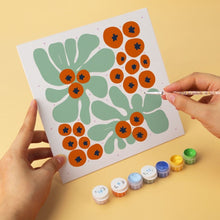Laden Sie das Bild in den Galerie-Viewer, Mini Serie Malen nach Zahlen 20x20 cm (6 Stück) - Blumenmuster